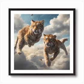 Tiger Cubs Art Print