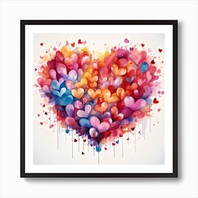 Watercolor Heart 1 Art Print