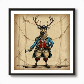 Pirate Deer 6 Art Print