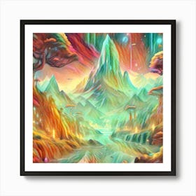 Psychedelic Landscape Art Print