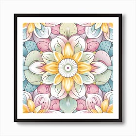 Seamless Floral Pattern 13 Art Print