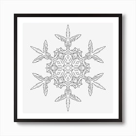 Snowflake Mandala 10 Art Print