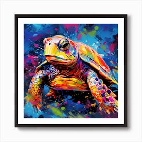 Colorful Turtle 3 Art Print