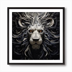 Lion Head 2 Art Print