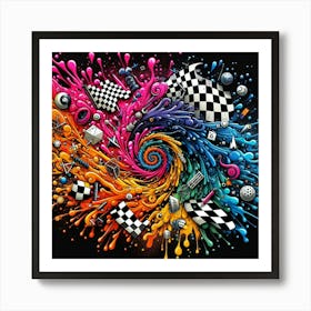 Colorful Swirl Art Print