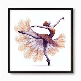 Ballerina Beauty Color Art Print