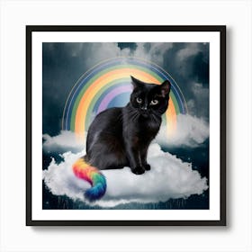 Rainbow Cat Art Print