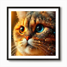 Cat In The City 2 Art Print