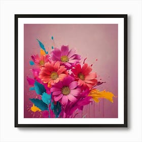 Flowers In A Vase 3 Art Print