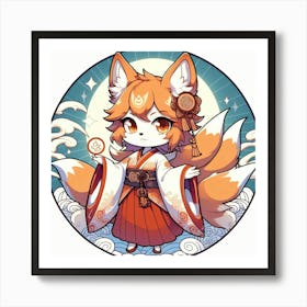 Kitsune Joy 11 Art Print