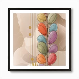 Balloons On A Branch 1 Art Print