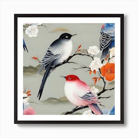 Chinese Birds Art Print