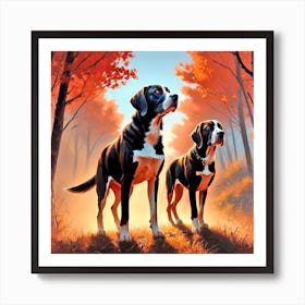 Swiss Mountain Dogs Art Print