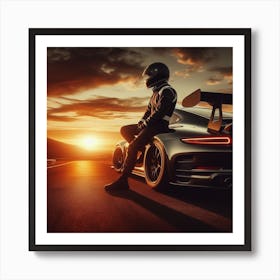 Sunset Porsche Gt3 Art Print