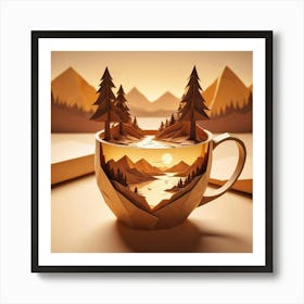 Landscape In A Cup 2 Art Print