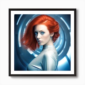 Red Haired Woman Art Print