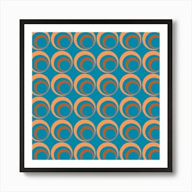 Abstract Circles Vintage Art Print