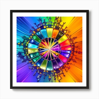 Spiral Art. nfinity Incarnate: Colorful Spirals in the Psychedelic Abyss.  RAinbow Psychedelic Spiral. Art Print