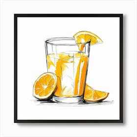 Orange Juice In A Glass Art Print