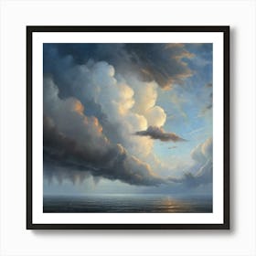 Cloudy Sky Over The Ocean Art Print