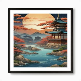 Asian Landscape Painting 1 Art Print