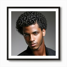 Young Man With Curly Hair Art Print