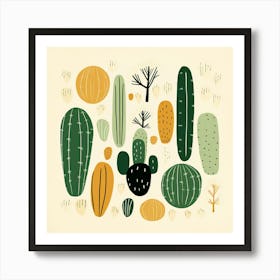 Cactus Collection Art Print