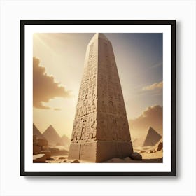 Towering Stone Obelisk From Ancient Egypt Art Print