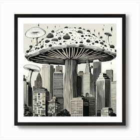 world shroom centre Art Print