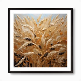 Large ears of wheat Art Print