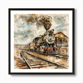 Vintage Steam Train 10 Art Print