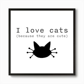 I Love Cats Art Print