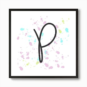 Name Initials Name Initials Letter P Art Print