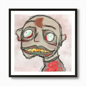 Zombie Head - Art Print