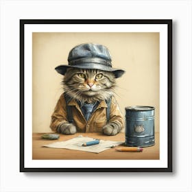 Cat In Hat 12 Art Print