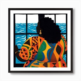 Woman By The Sea Art Print