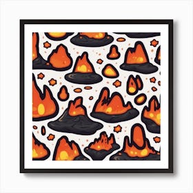 Lava Pattern Art Print