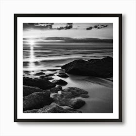 Sunset On The Beach 999 Art Print