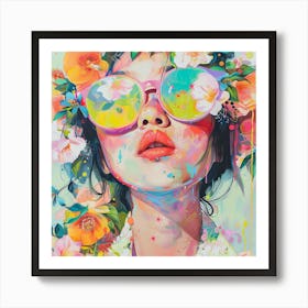 'Floral Girl' 1 Art Print