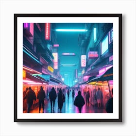 Neon City 4 Art Print