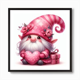 Valentine's day, Gnome 3 Art Print
