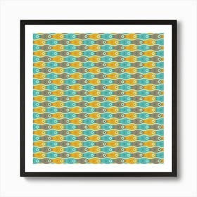 Beach Water Tessellating Fishes In Tropical Breeze Art Print