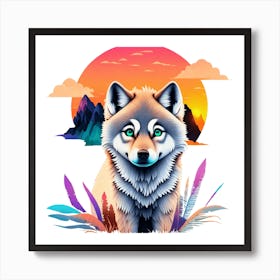 Wolf Painting Art Print