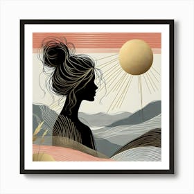 Silhouette Of A Woman 18 Art Print