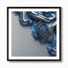 Abstract Blue Abstract Art Print
