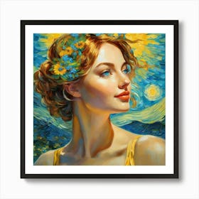 Starry Nightty Art Print