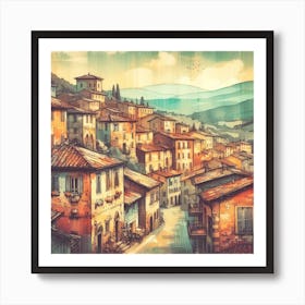 Old Italian Town Art Print