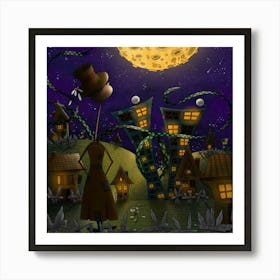 Look at the Big Moon Art Print