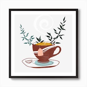 Tea In A Cup Art Print