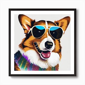 Corgi Painting 26 Art Print